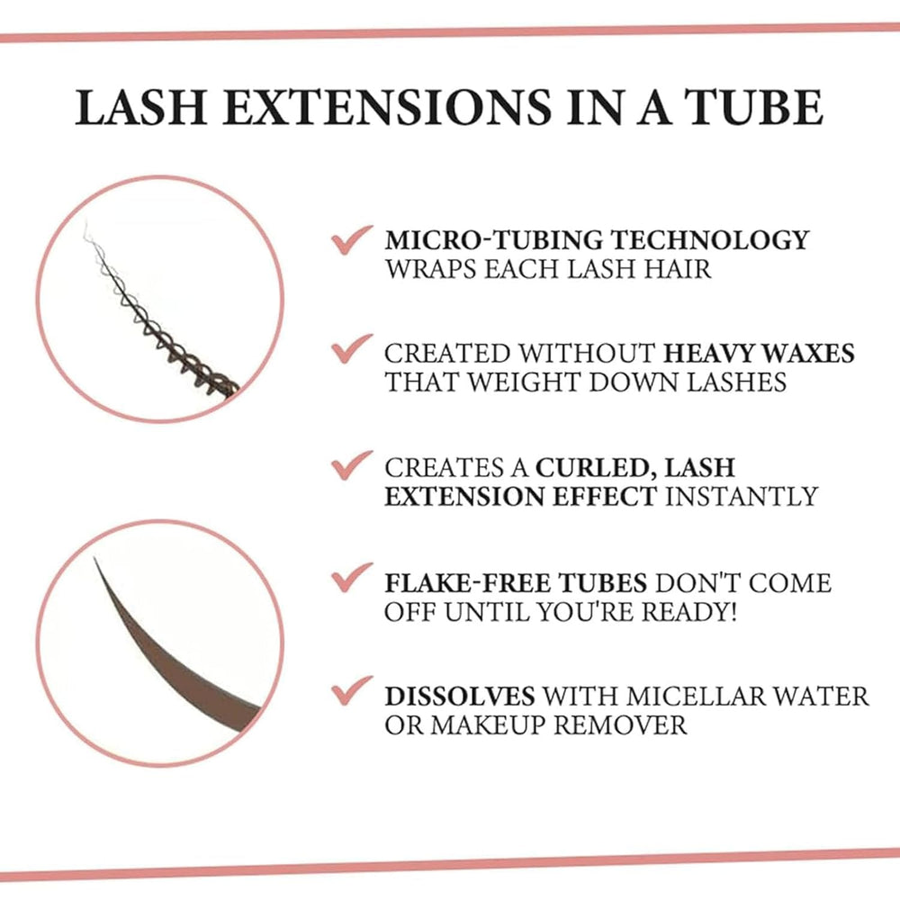 NENYLEI Tubing Mascara waterproof formula guards against sweat and rain.