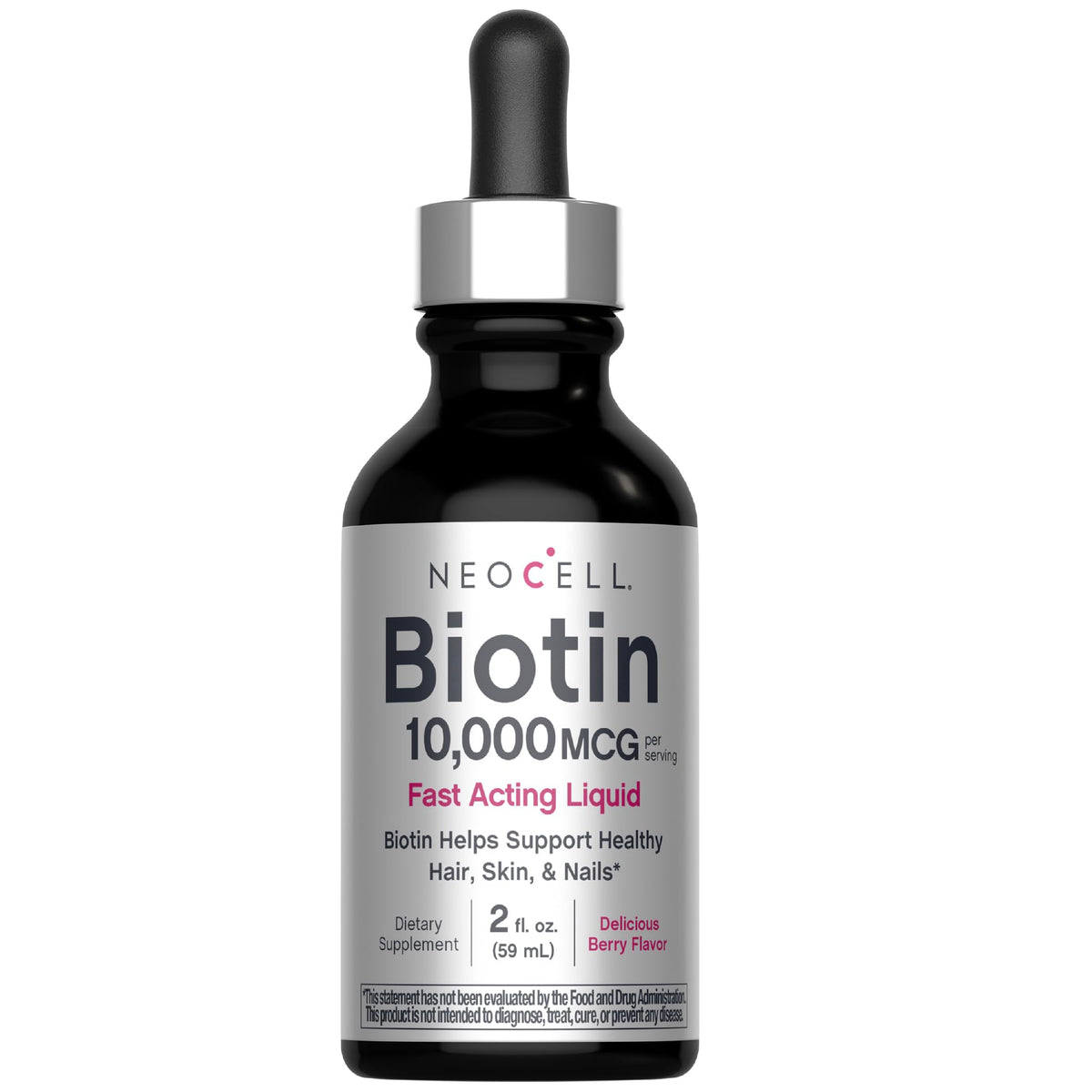 NeoCell Biotin Liquid Drops berry flavor bottle hero image