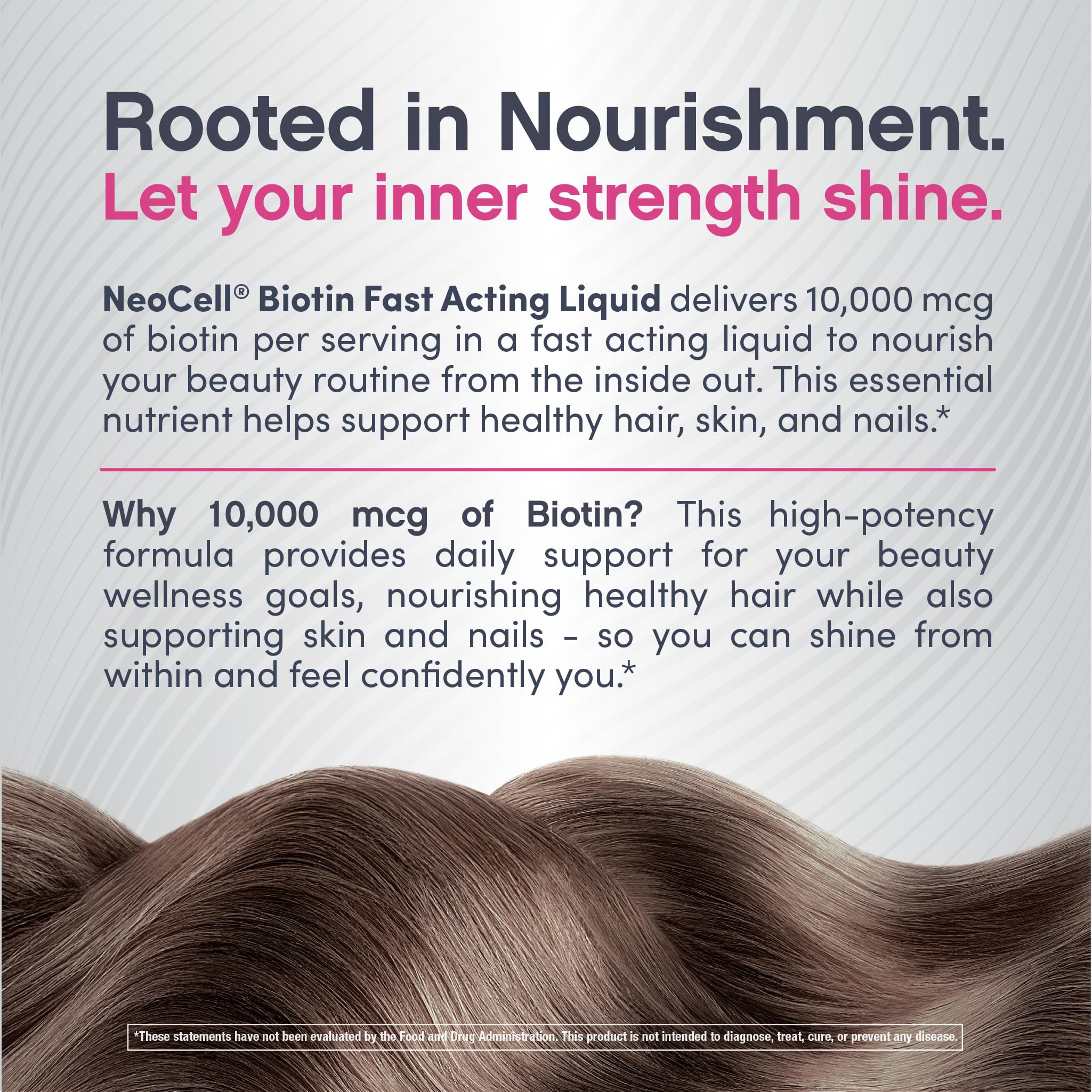 Illustration showing berry flavor and 10000mcg biotin