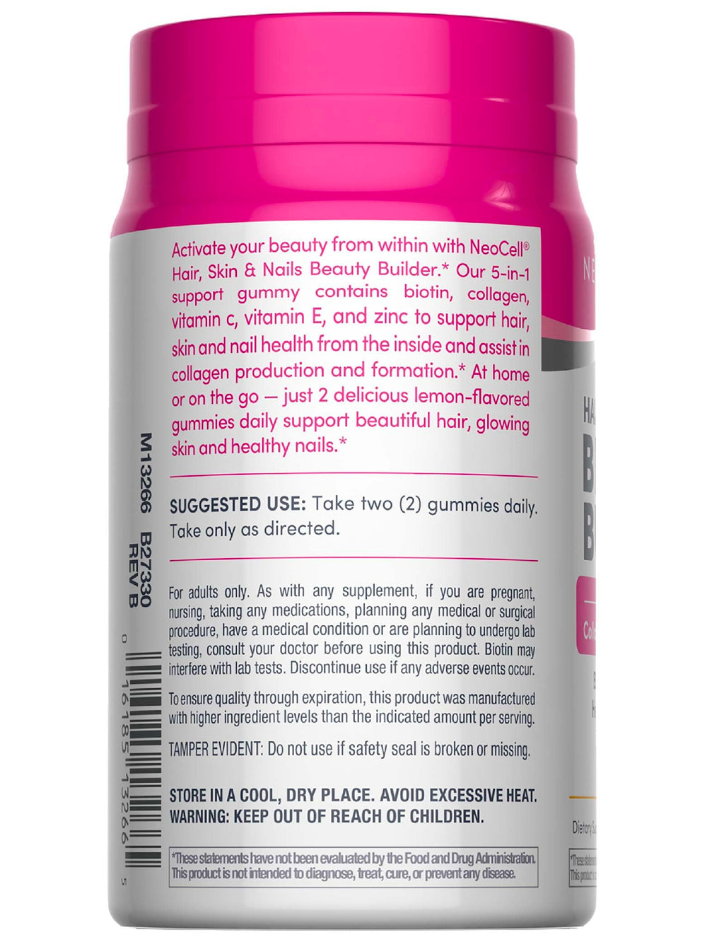 Biotin and vitamin C with antioxidants in NeoCell gummies