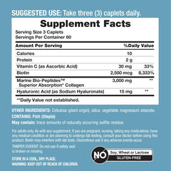 Biotin and vitamin C included with collagen peptides