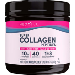 Front view of NeoCell Super Collagen Peptides canister (14.1 oz)