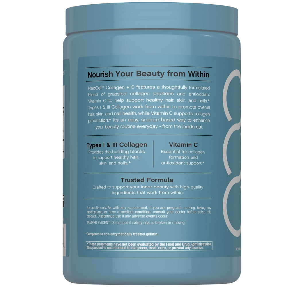 Ingredients: collagen bio-peptides and Vitamin C