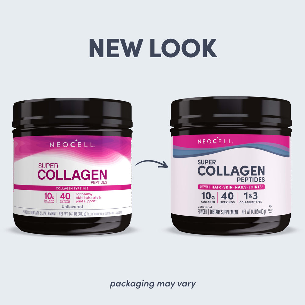 NeoCell collagen ingredients label showing types 1 & 3