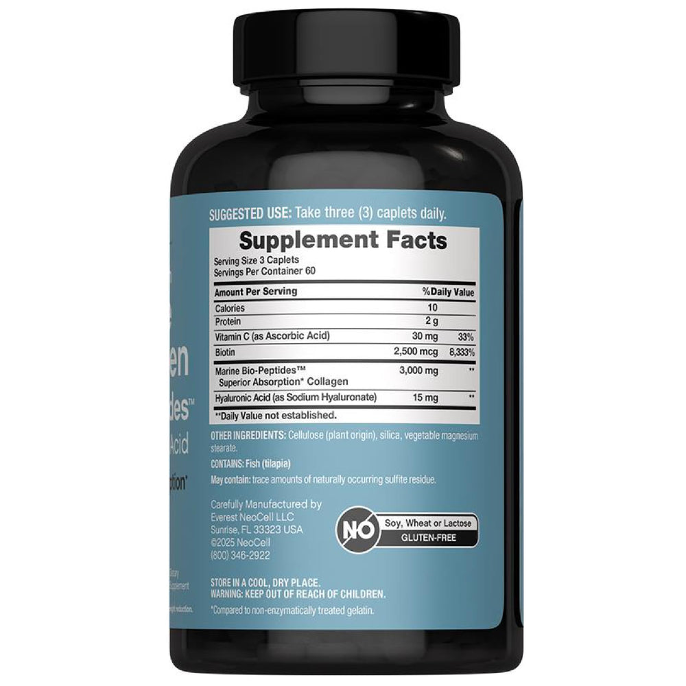 Product label for NeoCell Marine Collagen Peptides