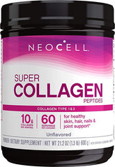 NeoCell Super Collagen Peptides (21.2 oz) – Grass-Fed Collagen Types I & III, Unflavored