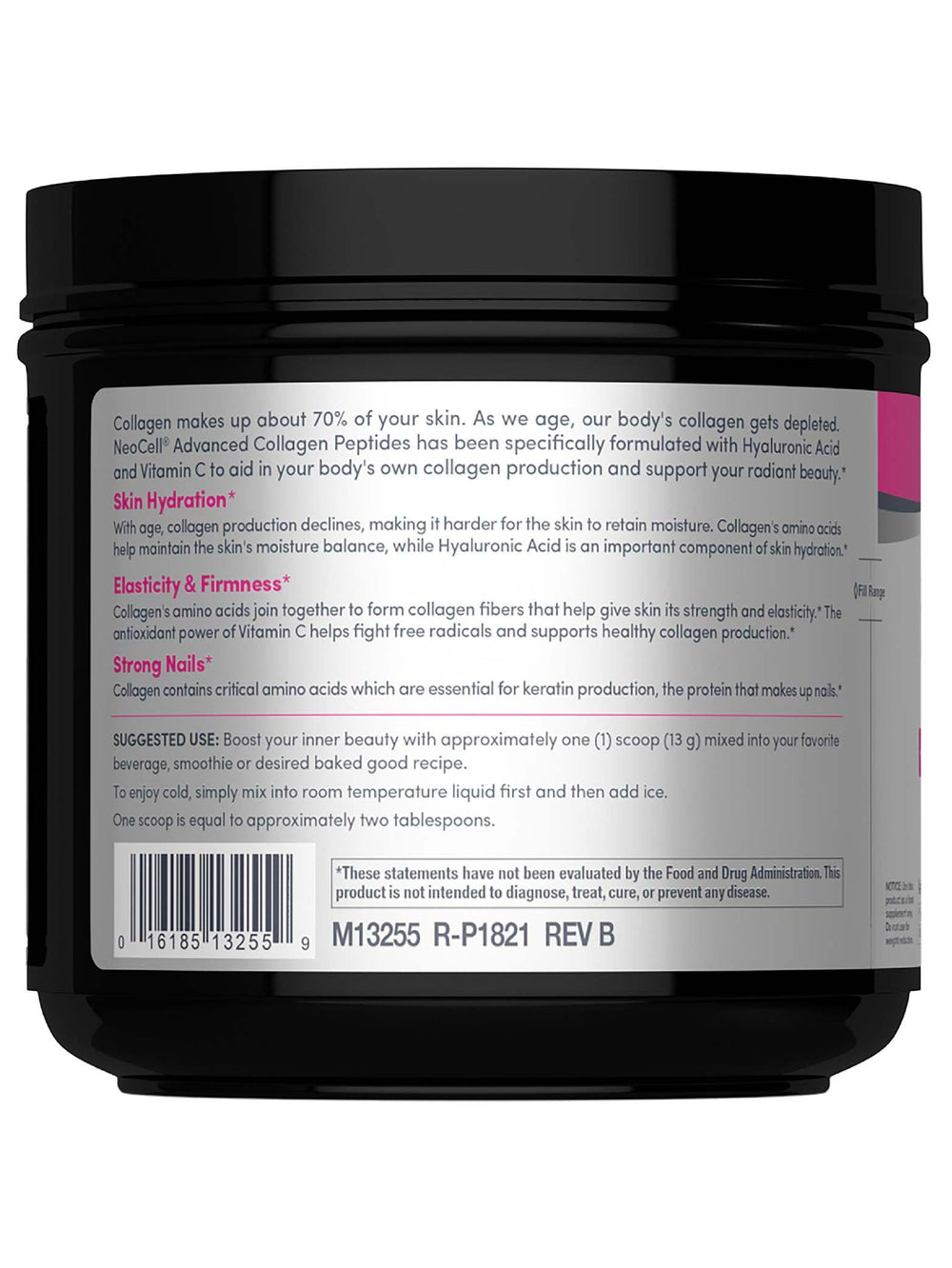 Left side view of NeoCell Super Collagen Peptides bottle