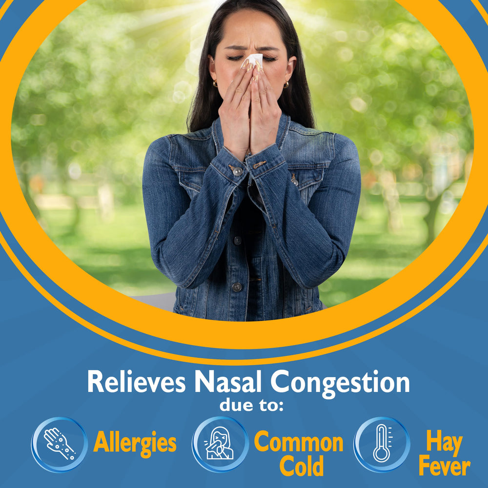 Neo-Synephrine dose dispenser shows easy-to-use design for on-the-go relief.