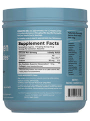 Nutrition label back of NeoCell Collagen Bio-Peptides Powder 22oz