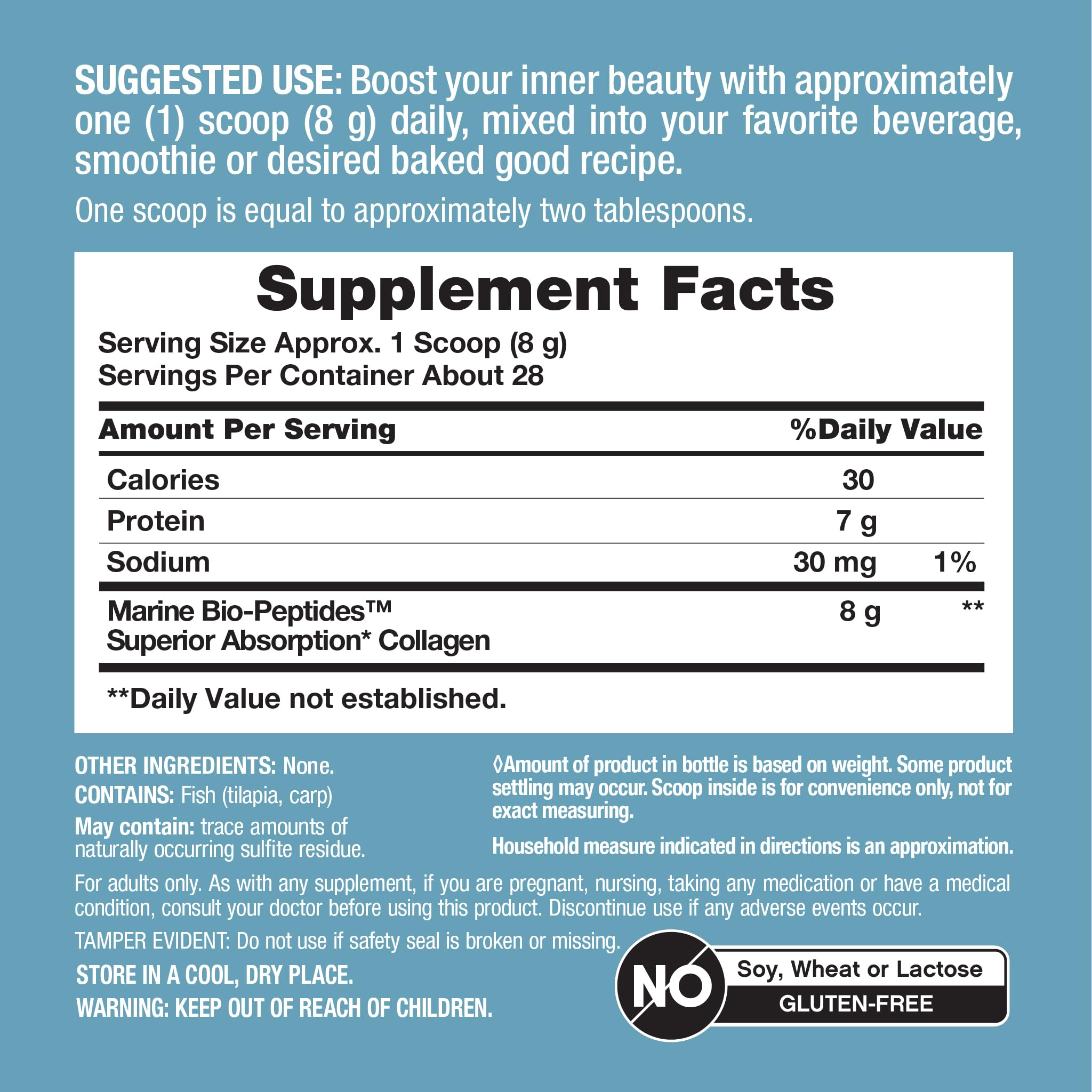 Unflavored collagen powder blended into a smoothie