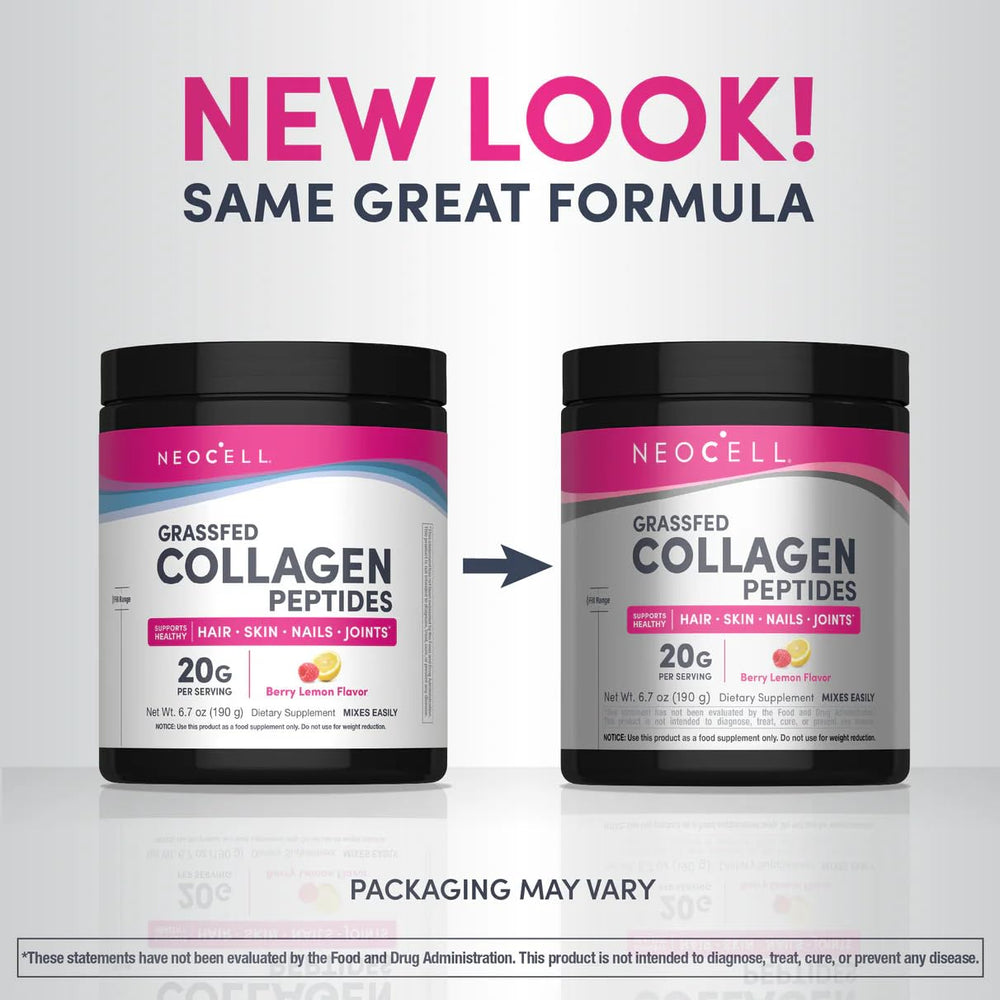 Ingredients panel for NeoCell Super Collagen Peptides Berry Lemon