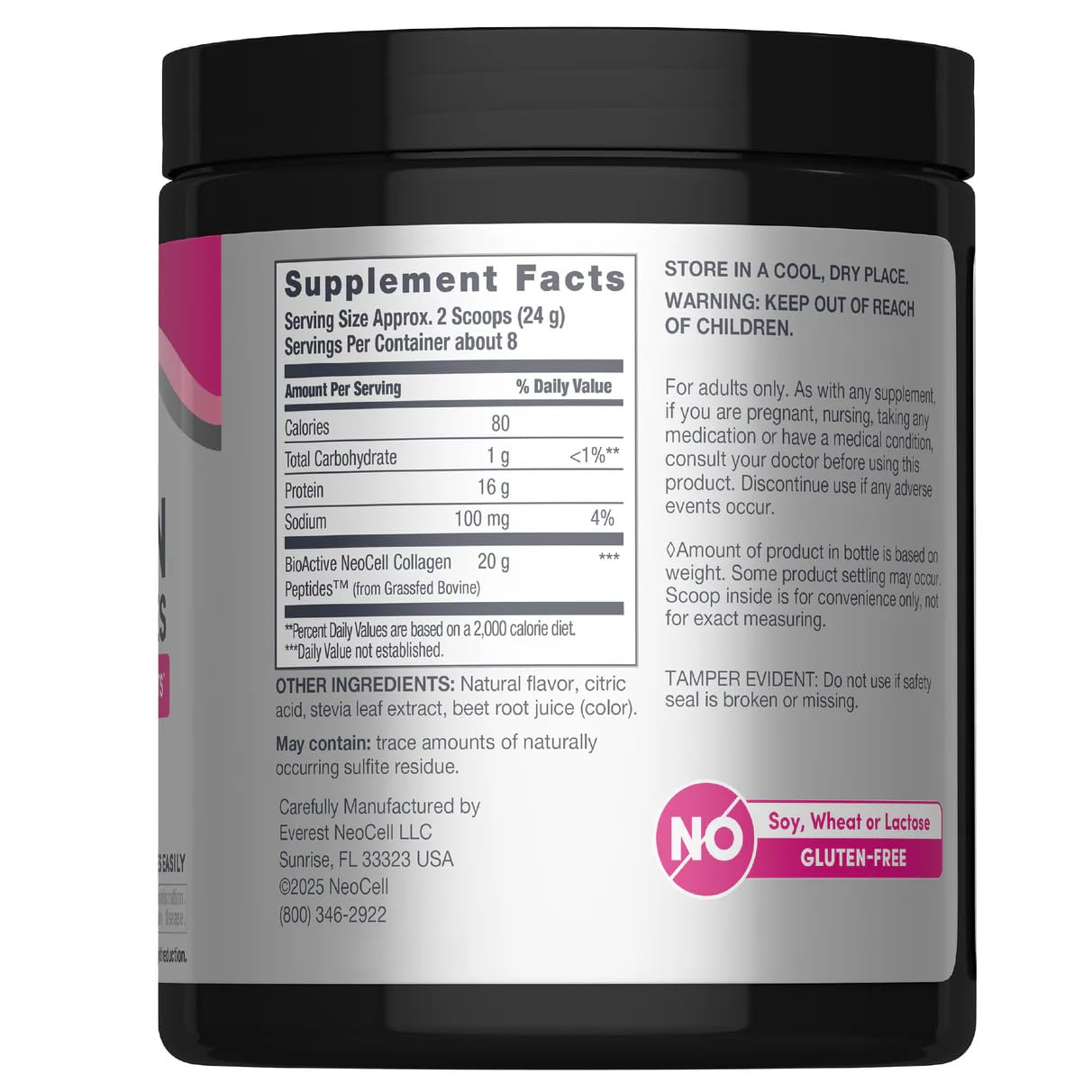 Non GMO label on NeoCell packaging