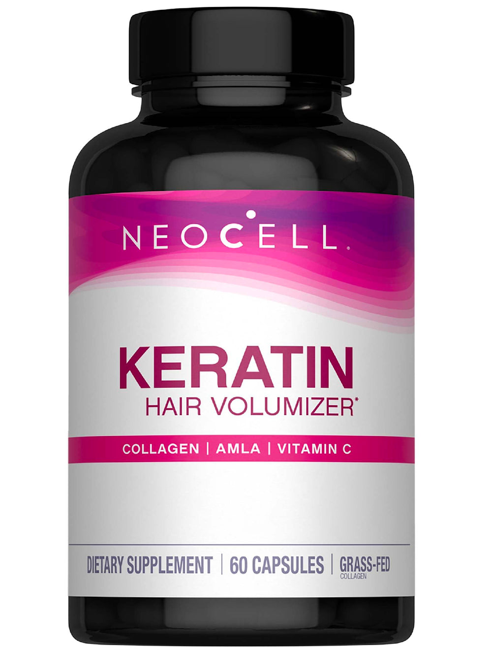 NeoCell Keratin Hair Volumizer bottle with 60 capsules