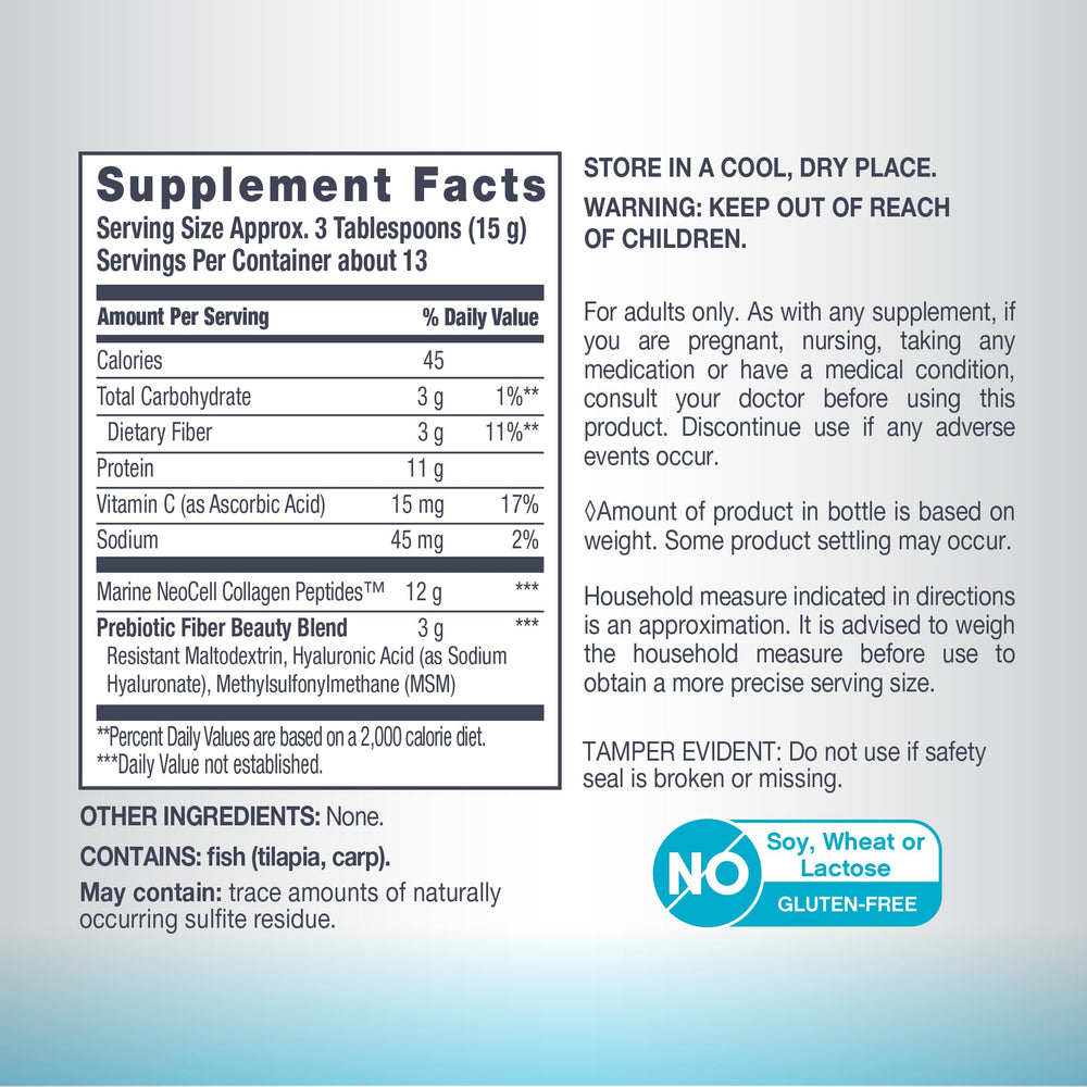 Non-GMO, gluten-free and pescatarian collagen powder
