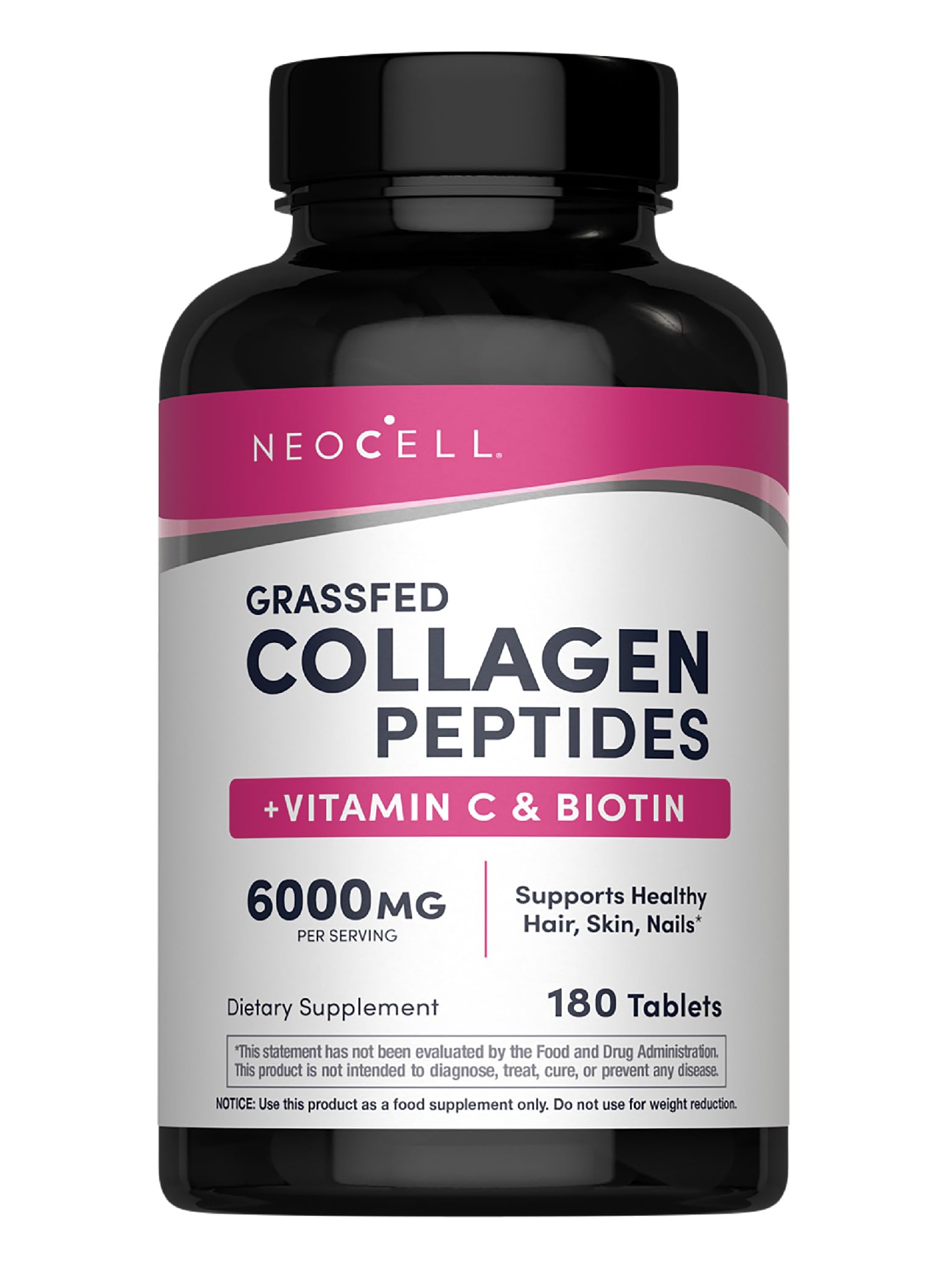 NeoCell Super Collagen bottle with 180 tablets