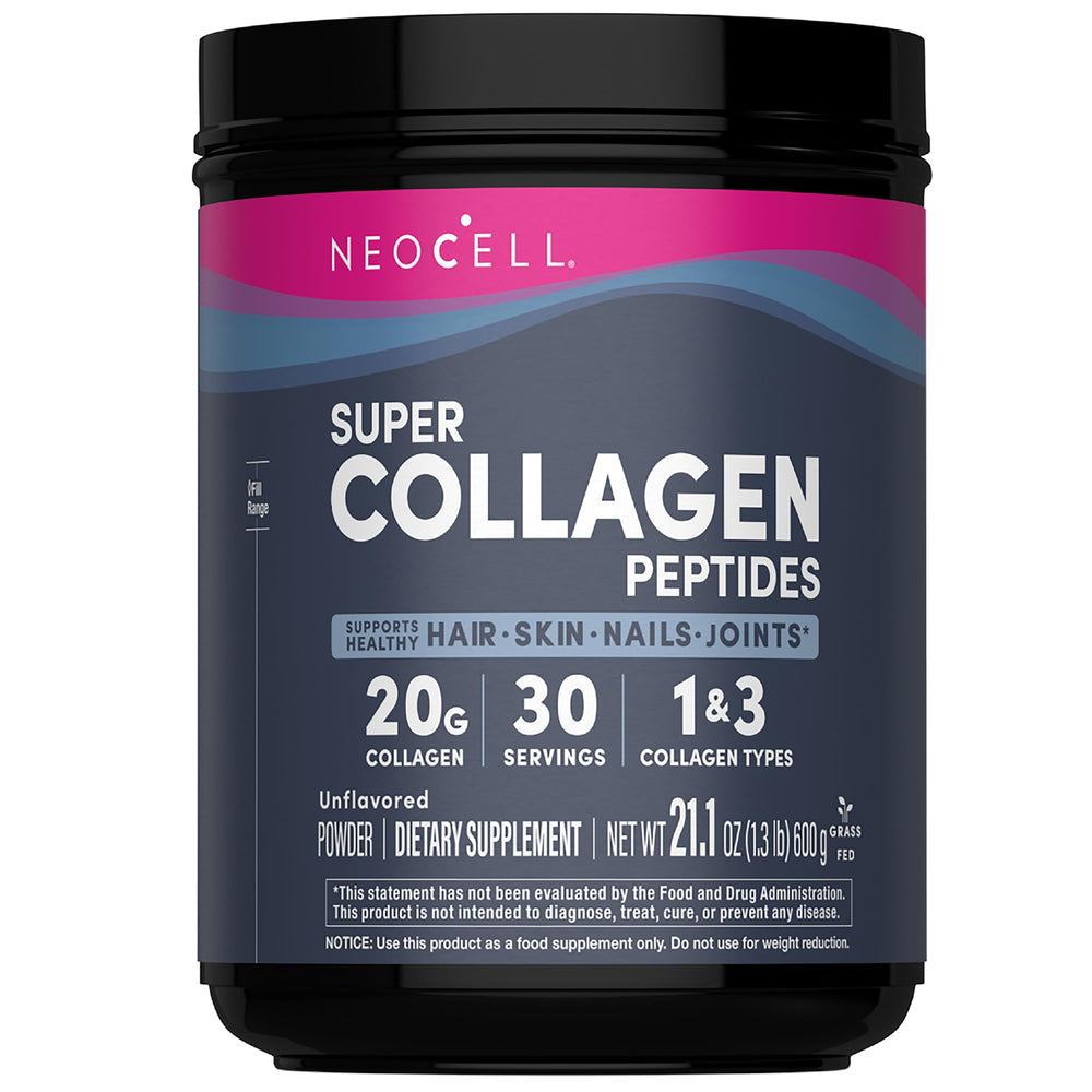 Front view of NeoCell Super Collagen Peptides canister