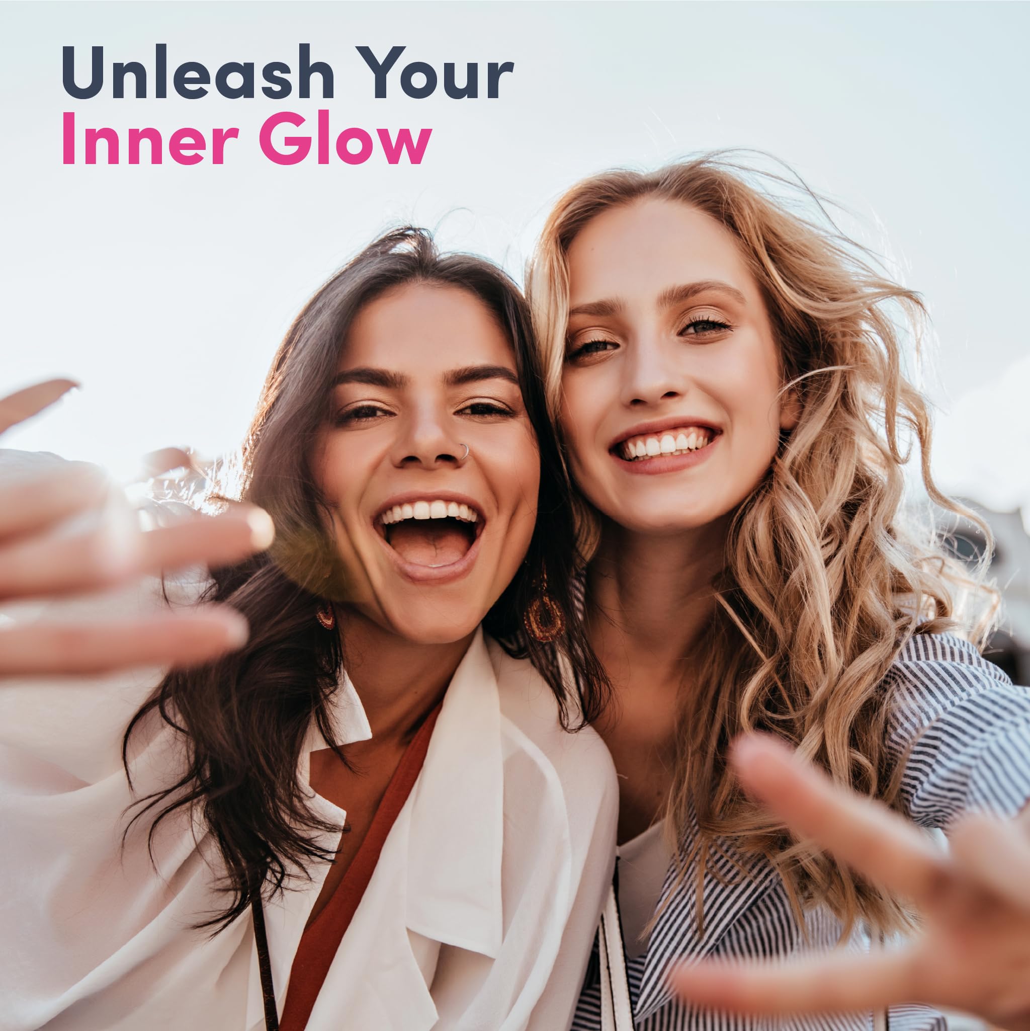 Unflavored collagen powder being prepared for use