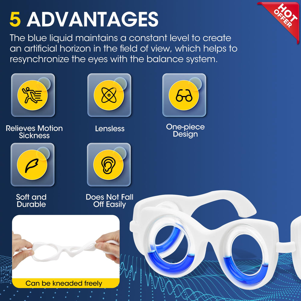 NEOISM carsickness glasses easy-use design reduces travel discomfort on the go
