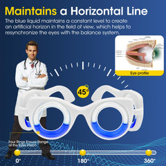 NEOISM carsickness glasses show liquid horizon for steady sight during motion