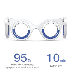 NEOISM glasses artificial-horizon-liquid-frame show balance cues for smoother VR gaming.