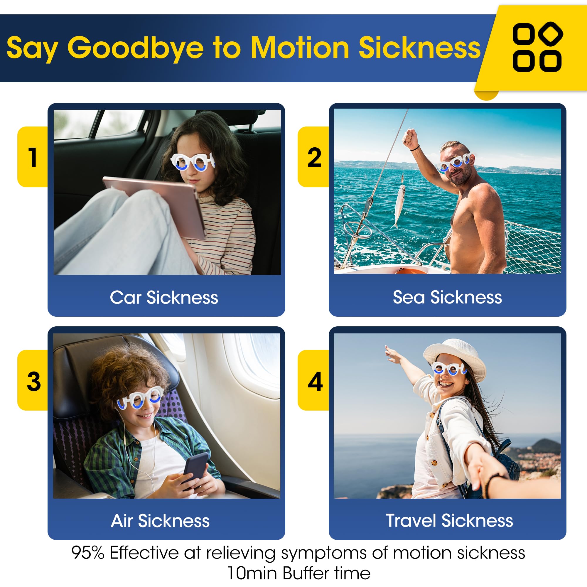 NEOISM motion sickness glasses feature premium TPE material for soft wear