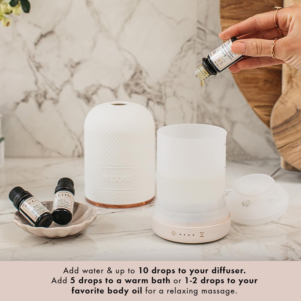 Diffuser with NEOM Essential Oil Blend 10ml Lavender Basil Jasmine