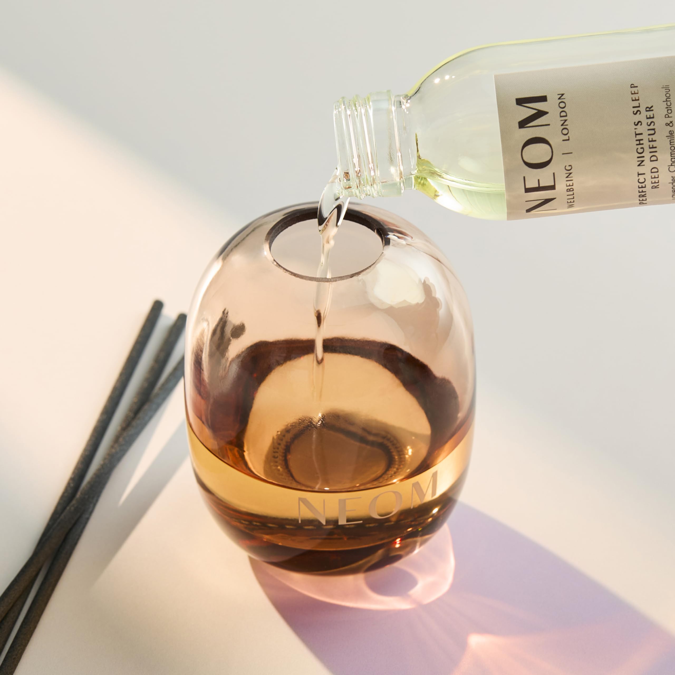 Refill bottle and six reeds for NEOM diffuser