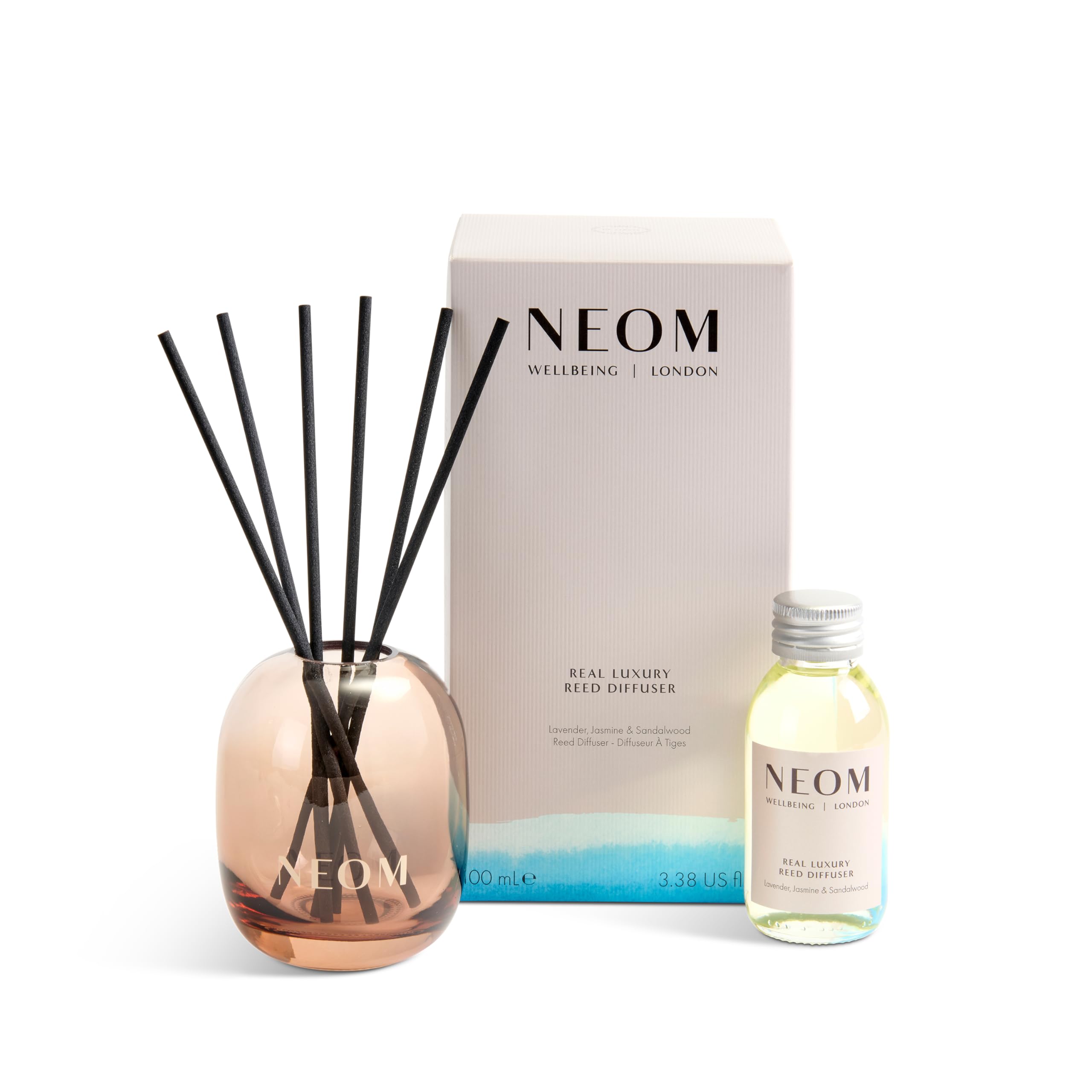 Packaging box for NEOM Real Luxury Reed Diffuser 100ml