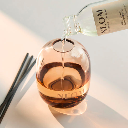 Reeds inserted into NEOM reed diffuser