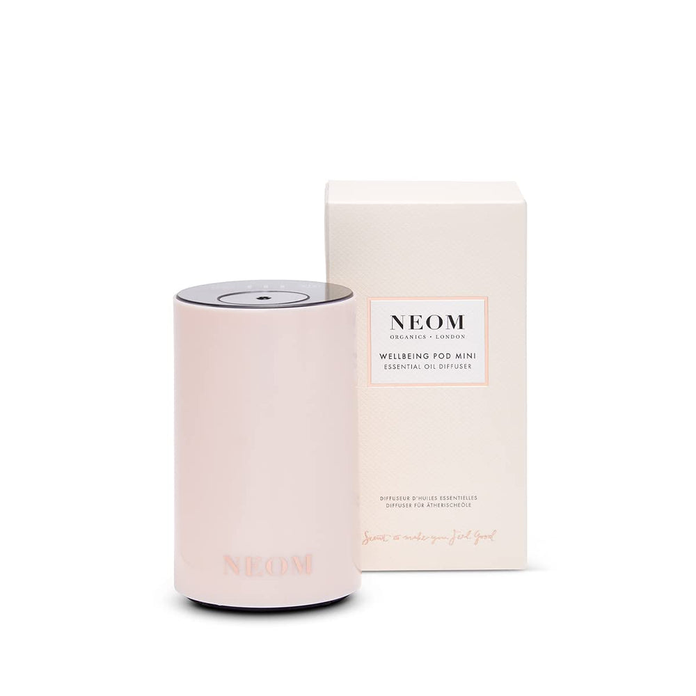 NEOM Wellbeing Pod Mini front view for portable scent in small spaces, mood-friendly
