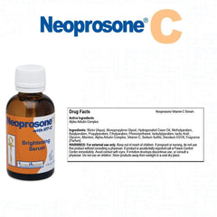 Neoprosone Vitamin C Serum box and bottle display for everyday use