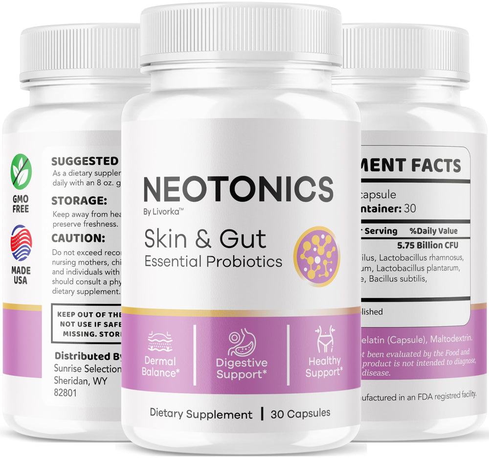 Natural ingredients imagery with Neotonics Capsules
