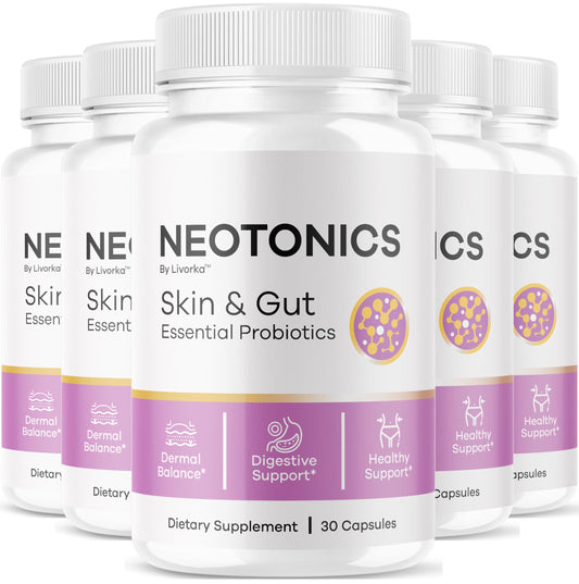Front view of Neotonics Capsules 5-pack bottle label