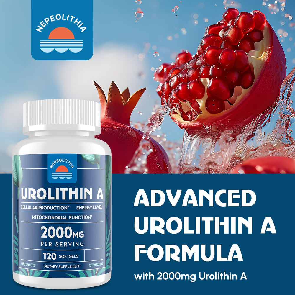 Side view of Nepeolithia Urolithin A 2000mg bottle