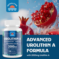 Side view of Nepeolithia Urolithin A 2000mg bottle