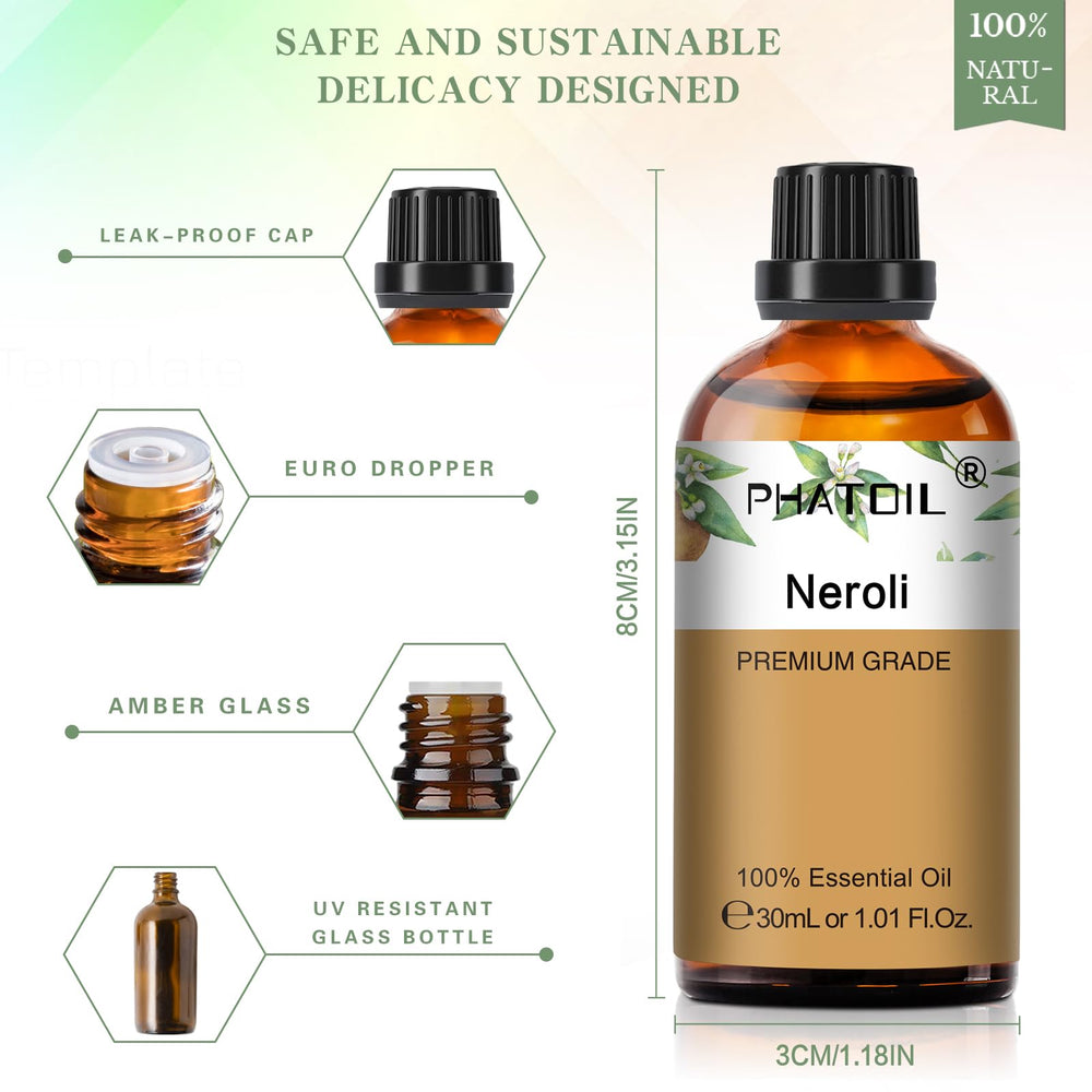Neroli essential oil with diffuser setup