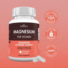 Illustration of nerves, bones and muscles supported by magnesium complex
