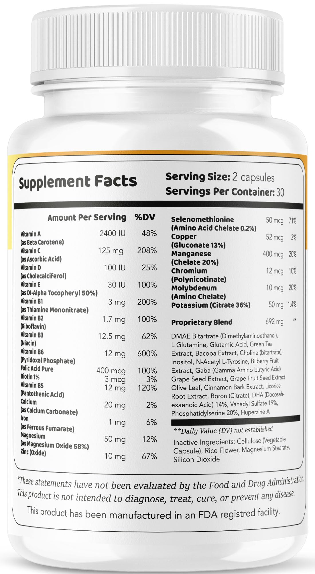 Nerve Calm bottle indicating 60 capsules per bottle