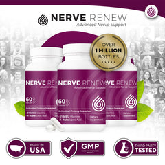 NERVE RENEW complete-nerve-support label highlights essential nutrients.