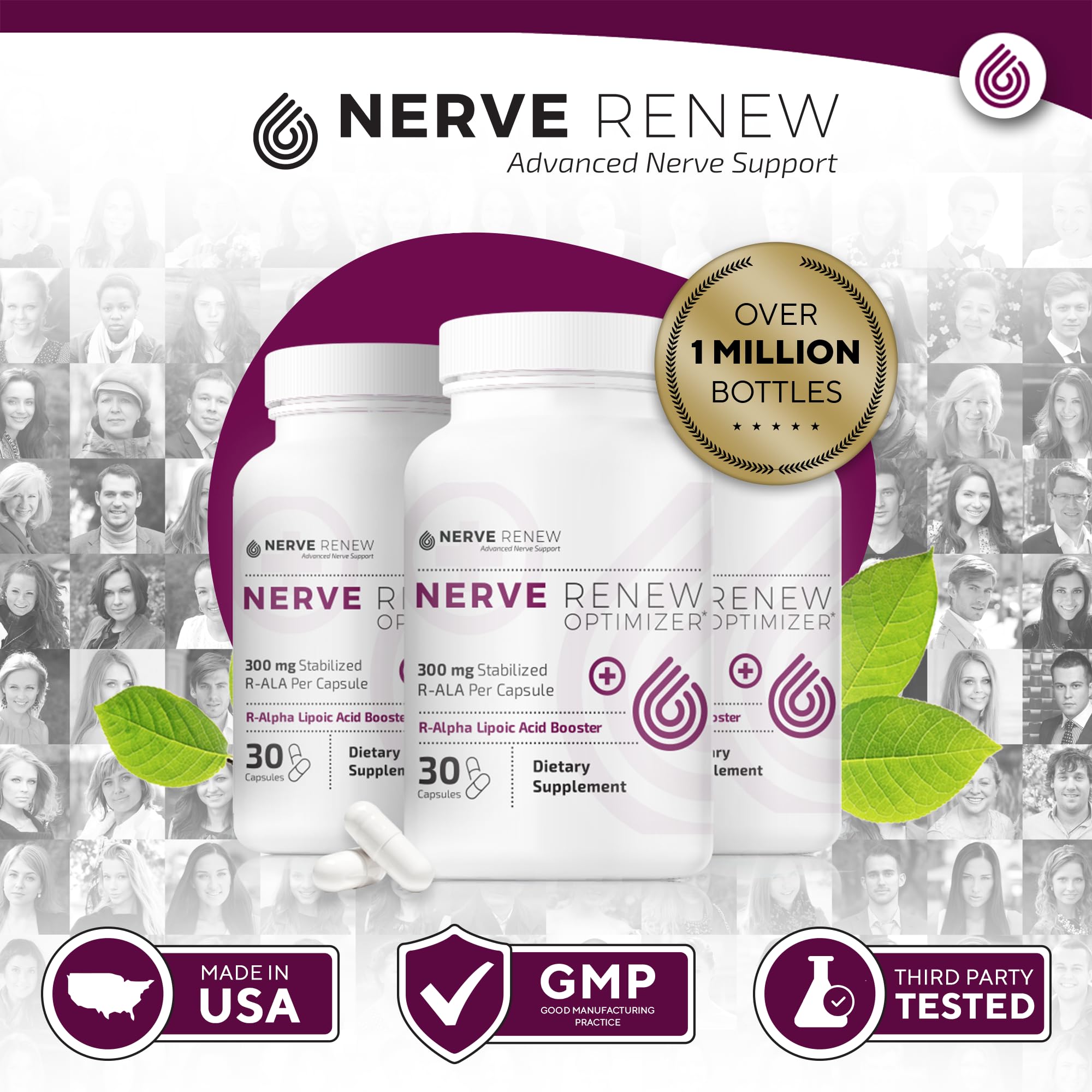Product packaging and label of NERVE RENEW Optimizer