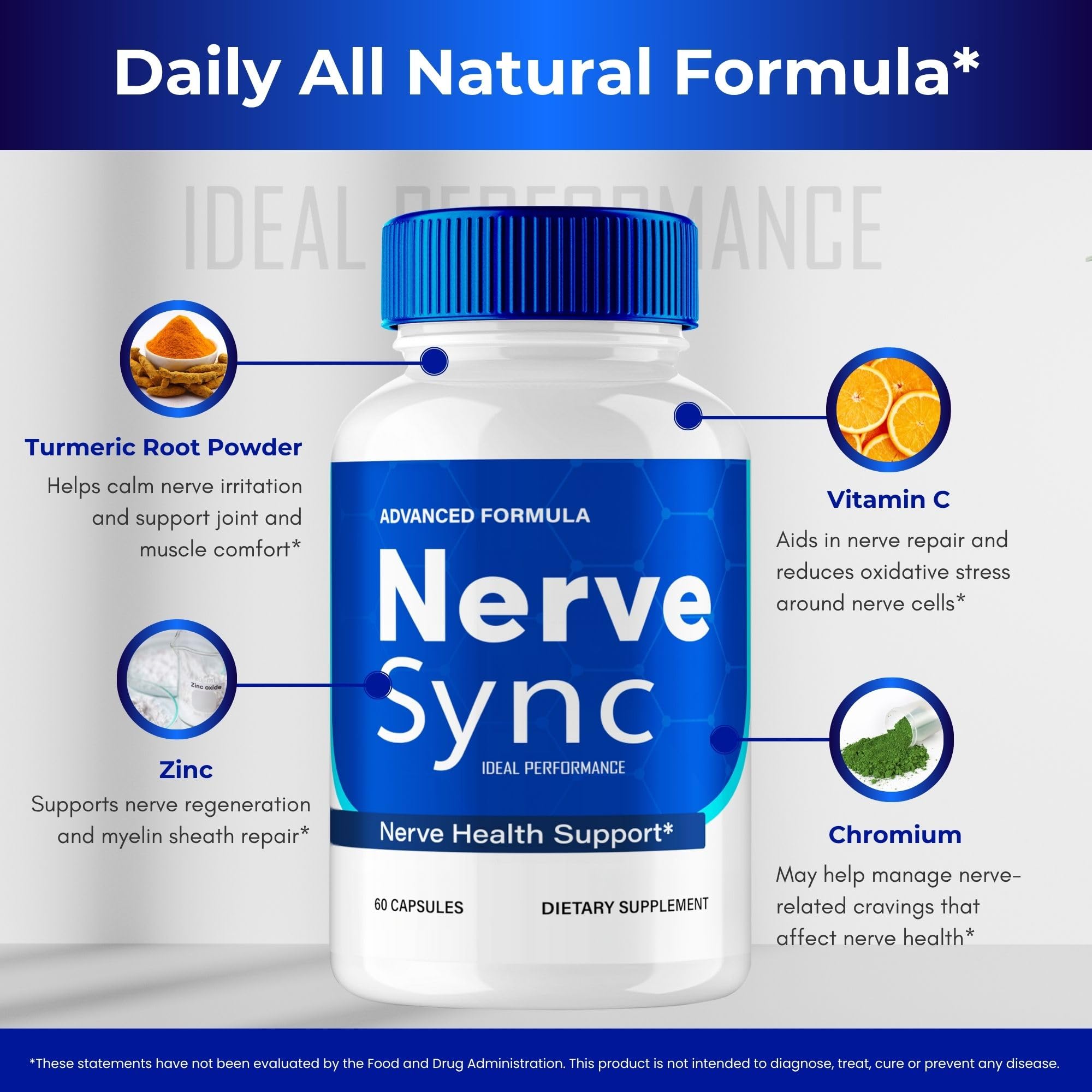 Nerve Sync Capsules with glass of water