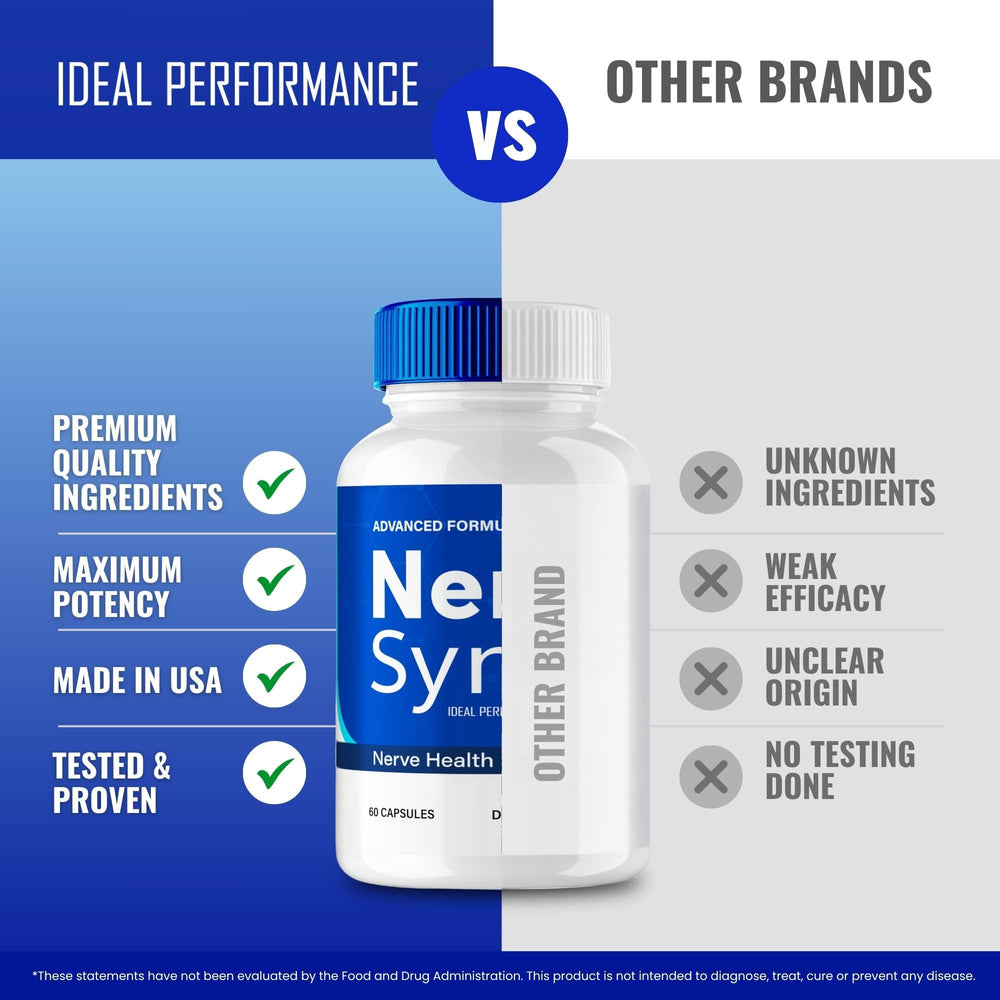 Nerve Sync Capsules product packaging and guarantee badge