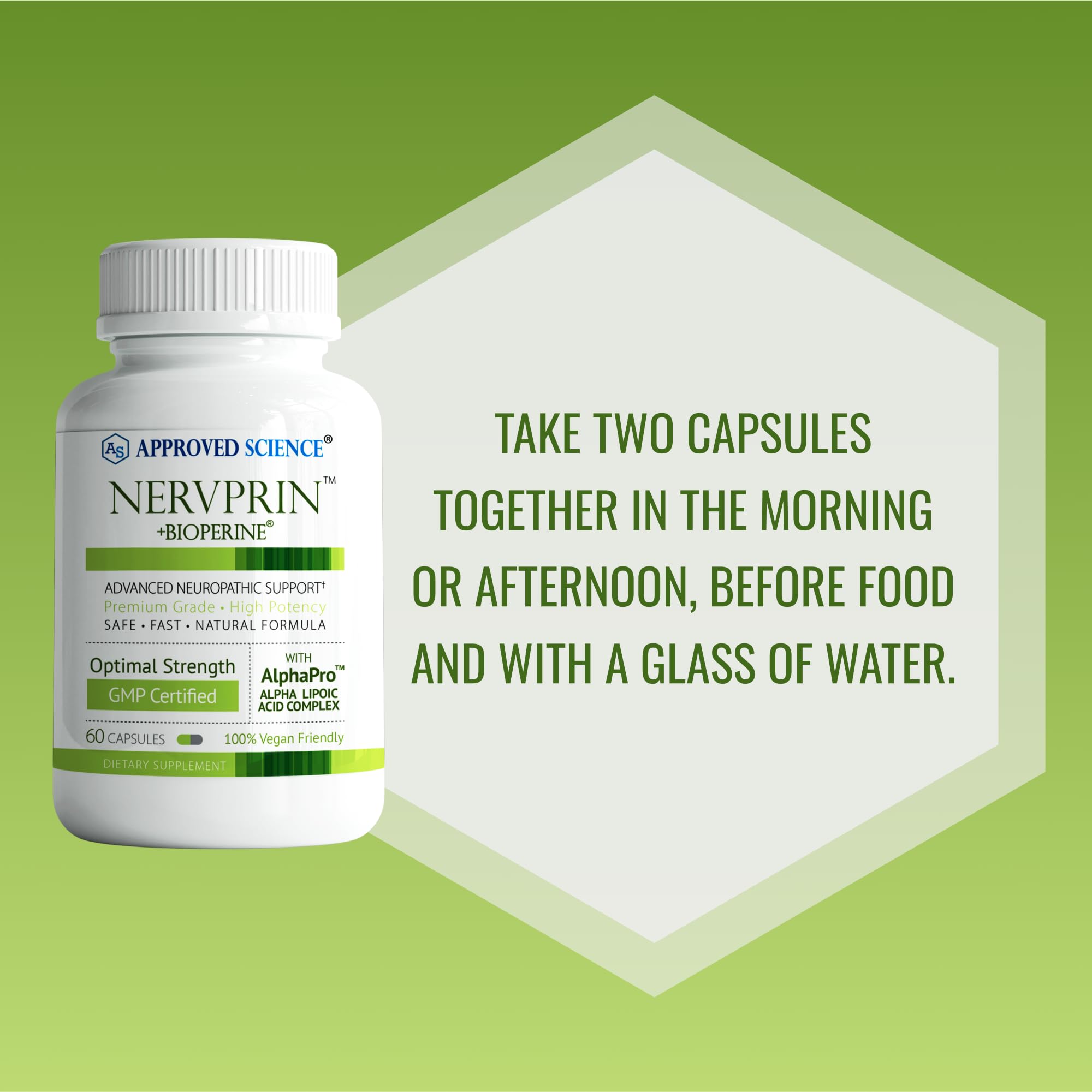 Nervprin bottle with ingredient list on the label