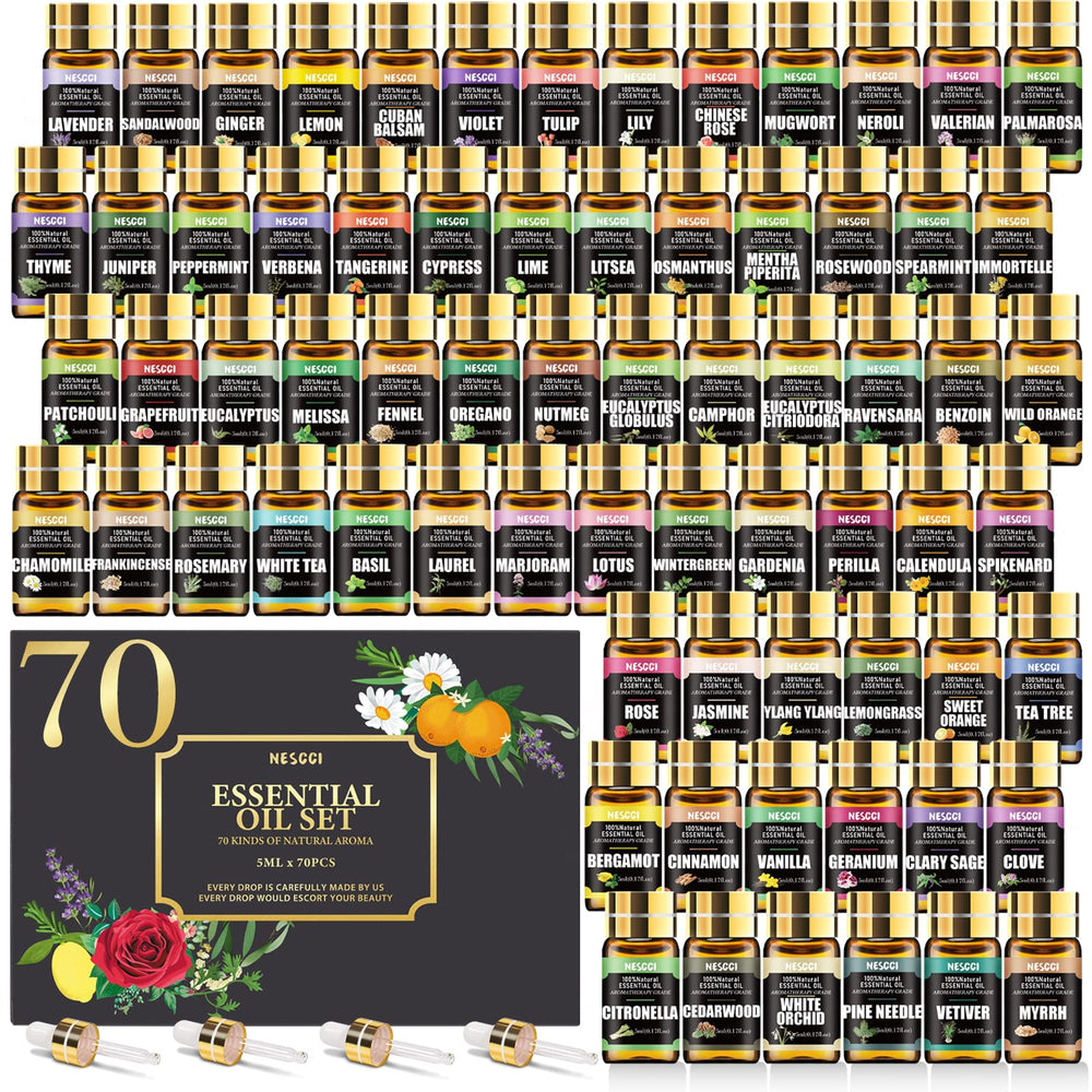 NESCCI 70 essential oils gift set packaging