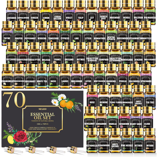 NESCCI 70 essential oils gift set packaging