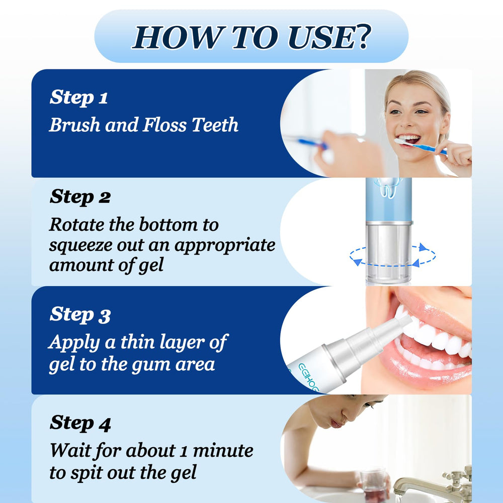 Applying Neslemy Gum Shield Therapy Gel to gums