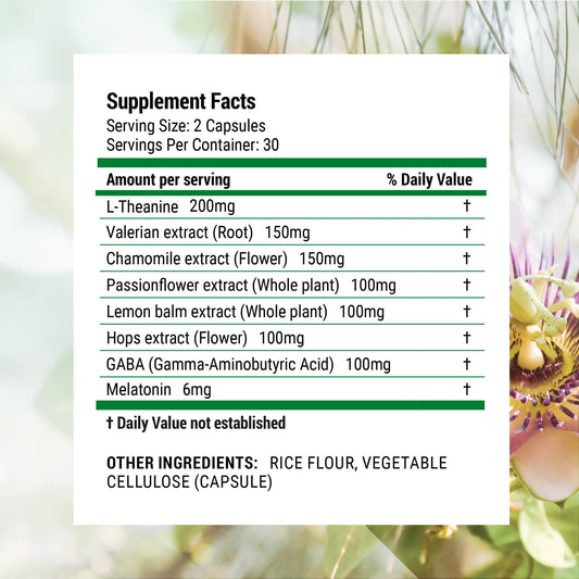 Close-up of Luna Sleep Aid vegan capsules