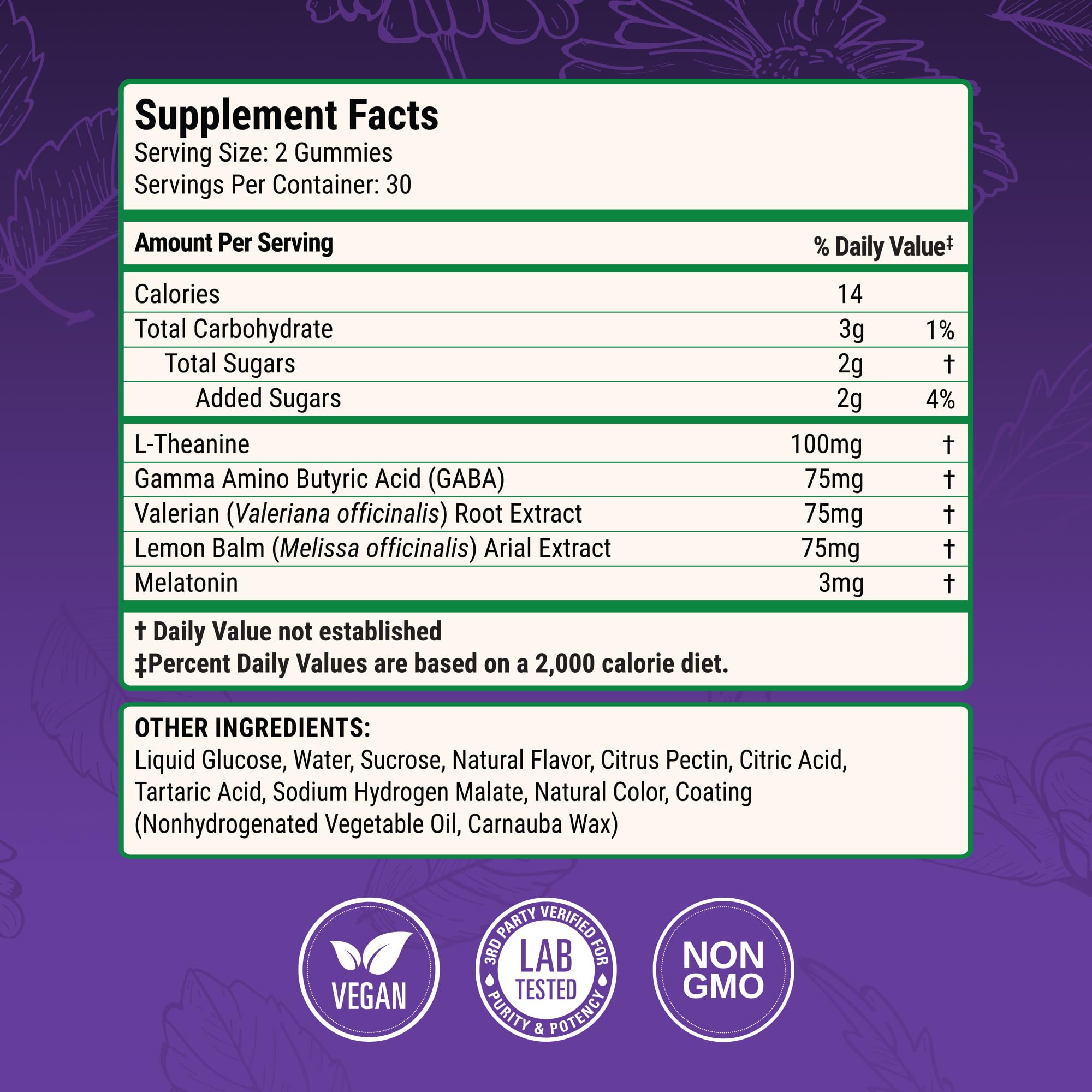 Product package with barcode and nutrition facts