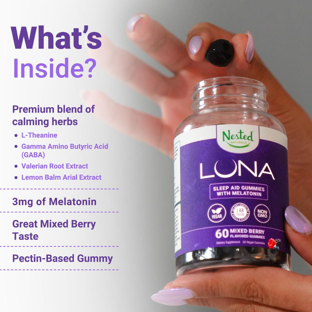 Gummy with 3 mg melatonin label highlight