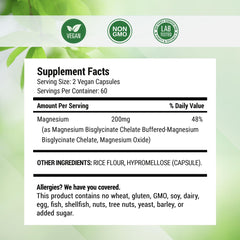 Albion TRACCS Buffered Magnesium Glycinate label close-up